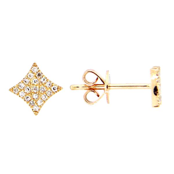 14Ky Diamond 4-Point Star Stud Earrings Rolland's Jewelers Libertyville, IL