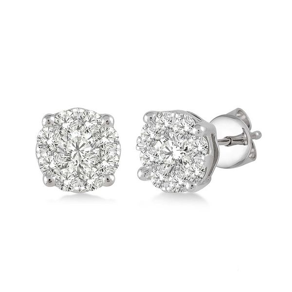 Rolland's Design Cluster Diamond Earrings 0.50Cts Rolland's Jewelers Libertyville, IL