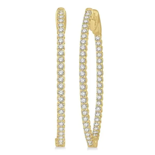 Rolland's Design Oval Diamond Hoops -1.00cts Rolland's Jewelers Libertyville, IL