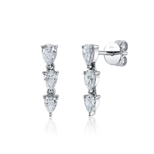 Shy Creation Diamond Pear Shape Dangle Earrings Rolland's Jewelers Libertyville, IL