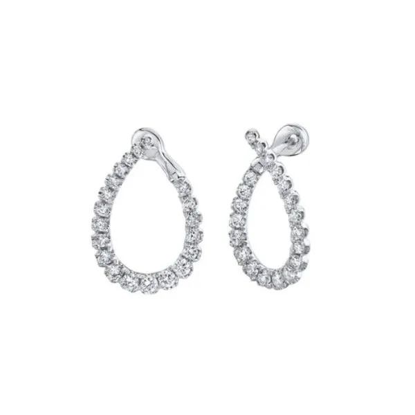 Shy Creation Graduated Diamond Open Pear Shape Earrings Rolland's Jewelers Libertyville, IL