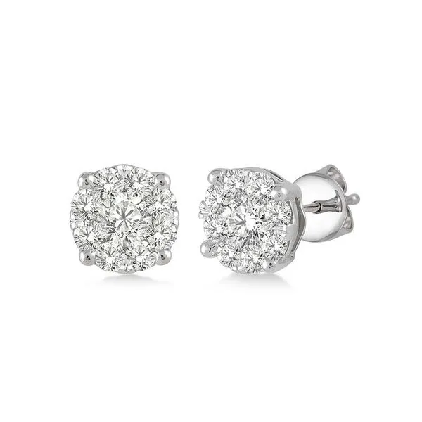 Rolland's Design Diamond Cluster Earrings- 0.15Cts Rolland's Jewelers Libertyville, IL