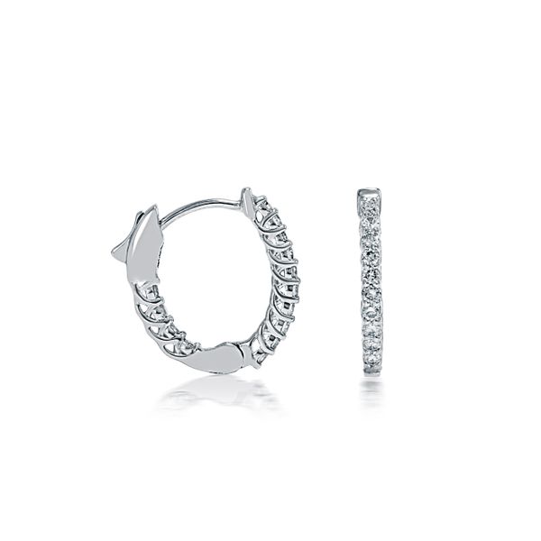 Rollands Design Lab Grown Diamond Hoop Earrings Rolland's Jewelers Libertyville, IL