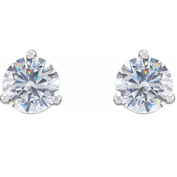 14K White Diamond 3-Prong Stud Earrings 0.25Cts Rolland's Jewelers Libertyville, IL