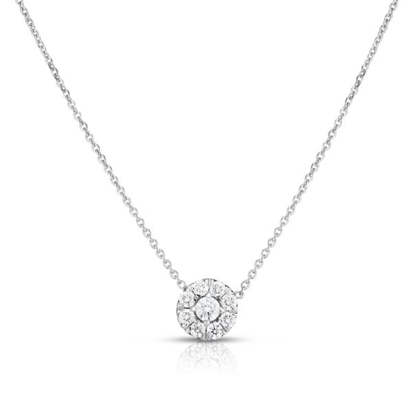 Roberto Coin Diamond Halo Necklace Rolland's Jewelers Libertyville, IL