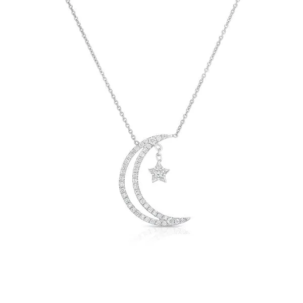 Roberto Coin Diamond Half Moon Pendant Rolland's Jewelers Libertyville, IL
