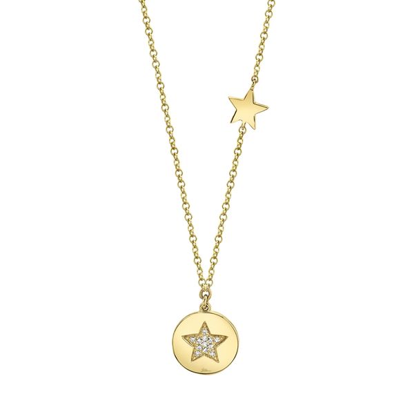 Shy Creation Diamond Star Disc Necklace Rolland's Jewelers Libertyville, IL
