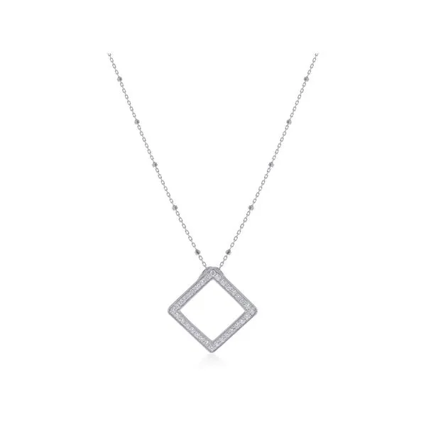 ALORO Diamond Square Pendant Rolland's Jewelers Libertyville, IL