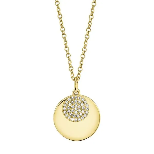 Shy Creation Diamond Disk Necklace Pendant Rolland's Jewelers Libertyville, IL