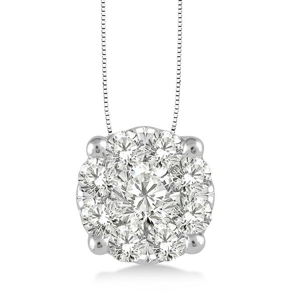 Rolland's Design Diamond Cluster Pendant- 0.75 Cts Rolland's Jewelers Libertyville, IL