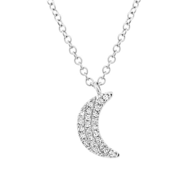 Shy Creation Diamond Moon Necklace Rolland's Jewelers Libertyville, IL