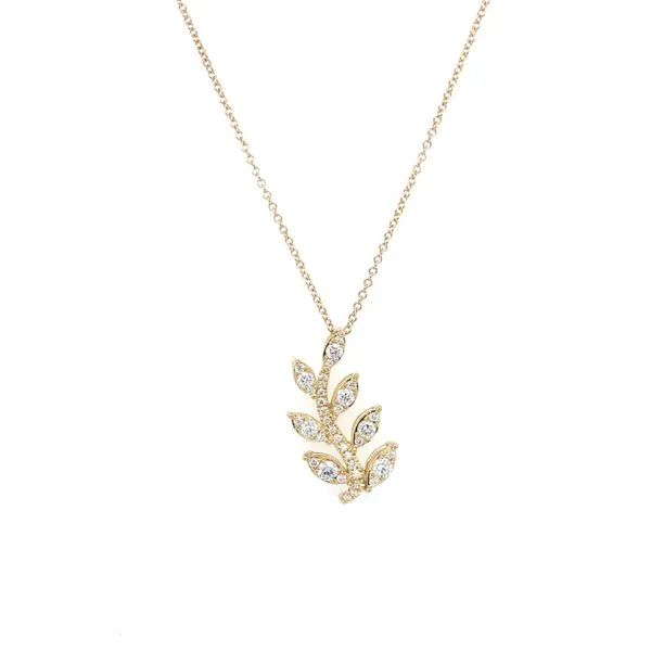 Simon G Diamond Leaflette Pendant Necklace Rolland's Jewelers Libertyville, IL