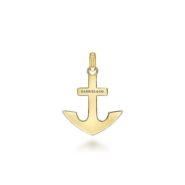 Gabriel14Ky Diamond Cross Anchor Pendant Image 2 Rolland's Jewelers Libertyville, IL