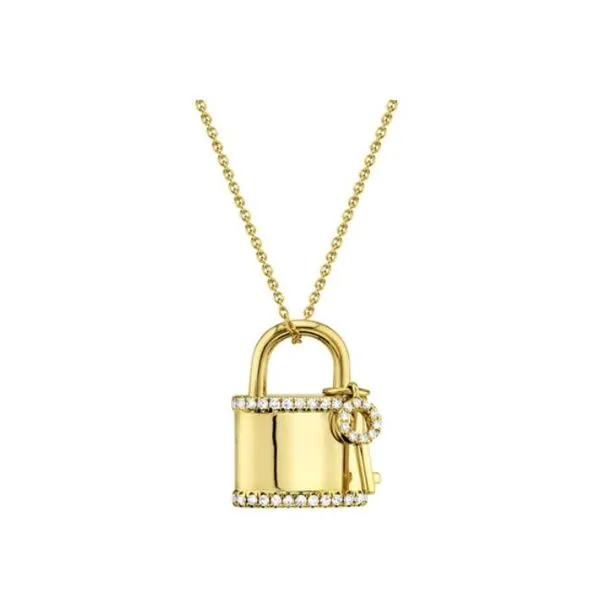 Shy Creation Diamond Lock & Key Pendant Rolland's Jewelers Libertyville, IL