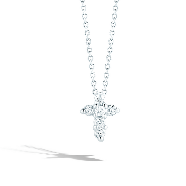 Roberto Coin Diamond Baby Cross Pendant Rolland's Jewelers Libertyville, IL