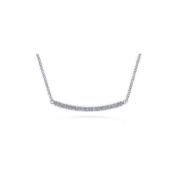 Gabriel Curved Bar Necklace Rolland's Jewelers Libertyville, IL