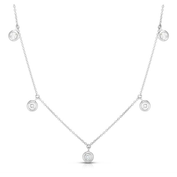 Roberto Coin Bezel Station Diamond Necklace Rolland's Jewelers Libertyville, IL