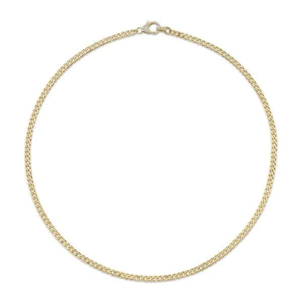 Shy Creation Diamond Curb Link Necklace Rolland's Jewelers Libertyville, IL