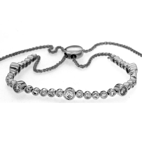 Rollands Design Bezel Diamond Adjustable Bracelet Rolland's Jewelers Libertyville, IL
