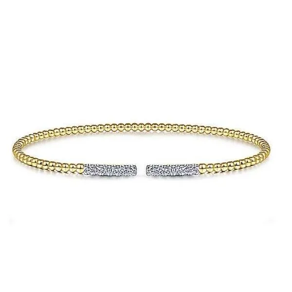 Gabriel Bujukan Beaded & Diamond Cuff Bracelet Rolland's Jewelers Libertyville, IL