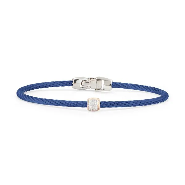 Alor Diamond Barrel Station Cable Bracelet Rolland's Jewelers Libertyville, IL
