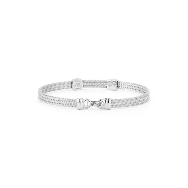 Alor Double Station Diamond Cable Bracelet Image 2 Rolland's Jewelers Libertyville, IL