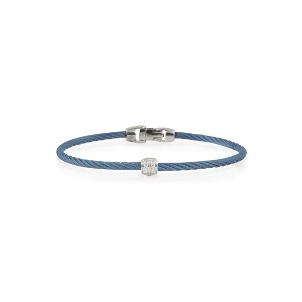 Alor Island Blue 18K White Gold and Sterling Silver Diamond Bracelet Rolland's Jewelers Libertyville, IL