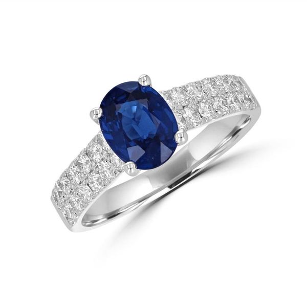Rollands Design Diamond & Blue Sapphire Ring Rolland's Jewelers Libertyville, IL