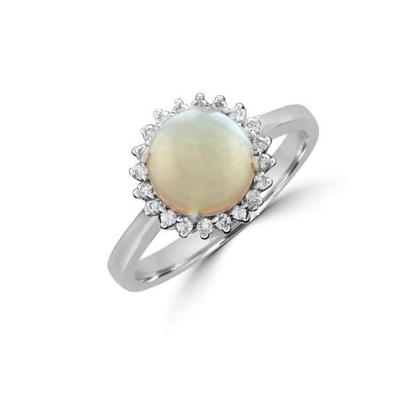 Rollands Design Opal & Diamond Ring Rolland's Jewelers Libertyville, IL