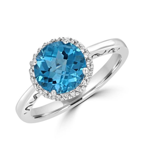 Rollands Design Blue Topaz & Diamond Ring Rolland's Jewelers Libertyville, IL