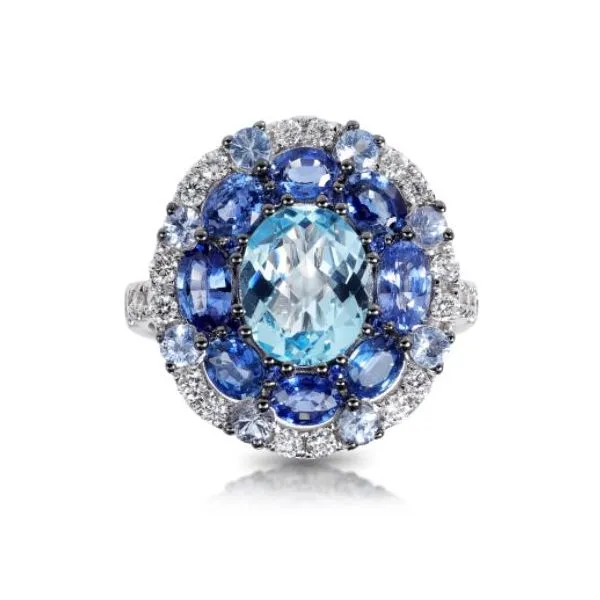 14K Topaz, Sapphire & Diamond Fashion Ring Rolland's Jewelers Libertyville, IL