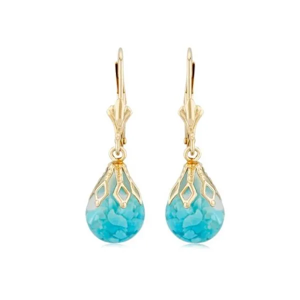 Carla Floating Turquoise Earrings Rolland's Jewelers Libertyville, IL