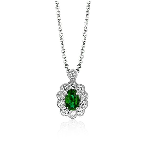 Simon G. Emerald and Diamond Necklace Rolland's Jewelers Libertyville, IL