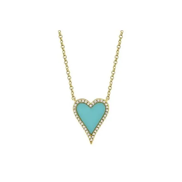 Shy Creation Turquoise Heart Pendant Rolland's Jewelers Libertyville, IL