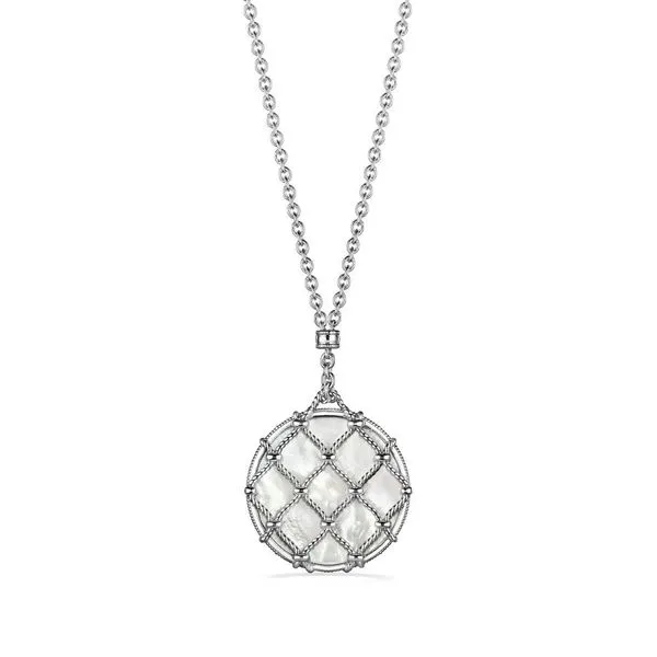 Judith Ripka Large Isola Pendulum Pendant Necklace W/ Mother Of Pearl Rolland's Jewelers Libertyville, IL