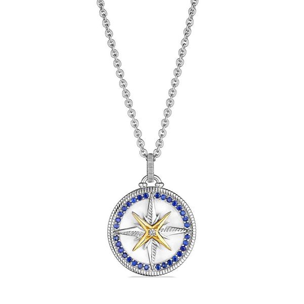 Judith Ripka North Strar Medallion Necklace Pendant Rolland's Jewelers Libertyville, IL