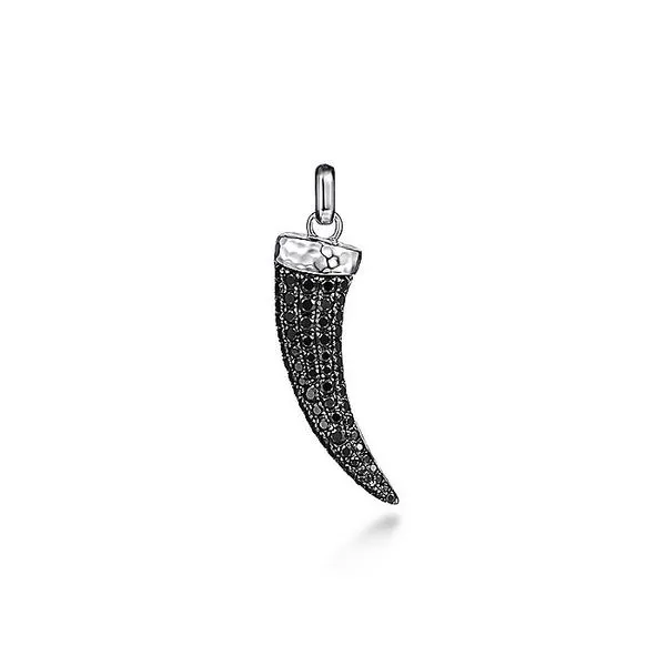 Gabriel Sterling Silver Black Spinel Horn Pendant Rolland's Jewelers Libertyville, IL