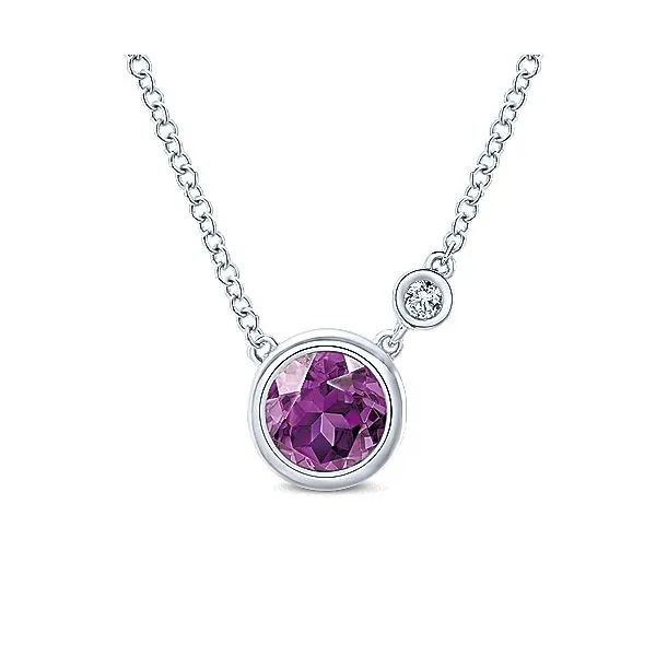 Gabriel Amethyst & Diamond Pendant Rolland's Jewelers Libertyville, IL