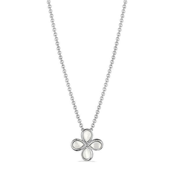 Judith Ripka Jardin Flower Pendant Necklace W/ Mother Of Pearl Rolland's Jewelers Libertyville, IL