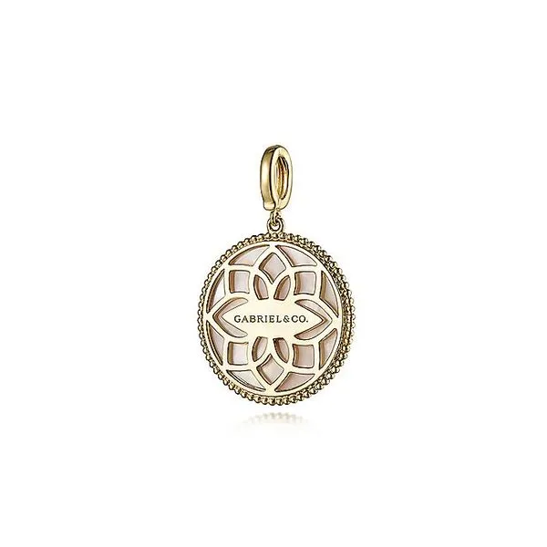 Gabriel Mother of Pearl & Diamond Compass Pendant Image 2 Rolland's Jewelers Libertyville, IL