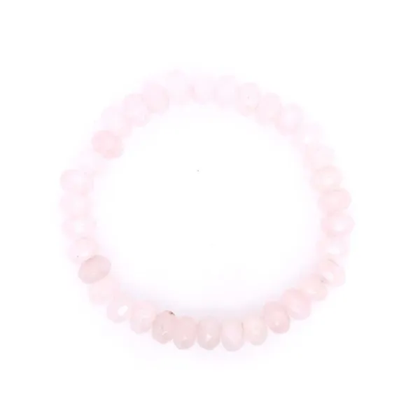 Dee Berkley 8mm Rhondell Faceted Rose Quartz Beaded Bracelet Rolland's Jewelers Libertyville, IL