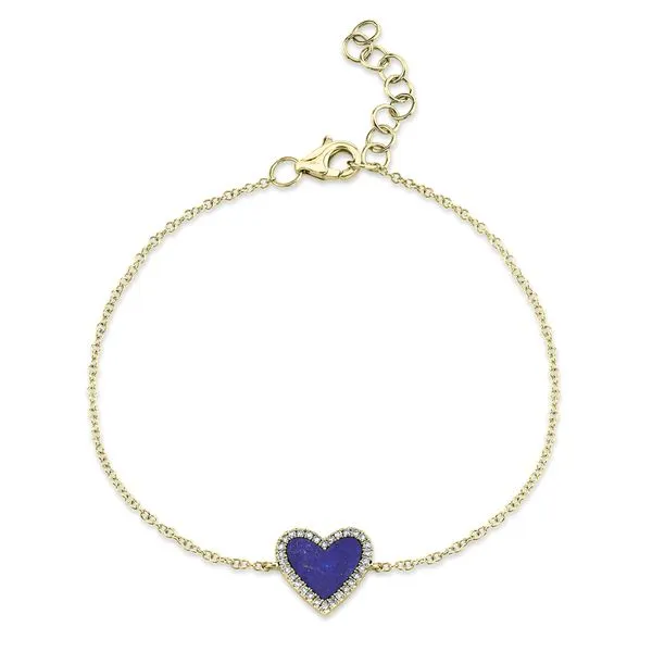 Shy Creation Diamond and Lapis Heart Bracelet Rolland's Jewelers Libertyville, IL