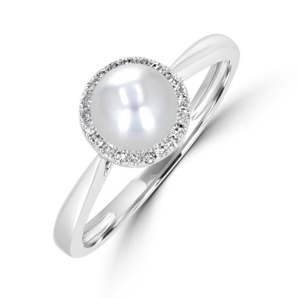 Rollands Design Pearl & Diamond Ring Rolland's Jewelers Libertyville, IL