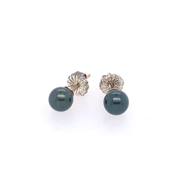 Black South Sea Pearl Earring Studs Rolland's Jewelers Libertyville, IL