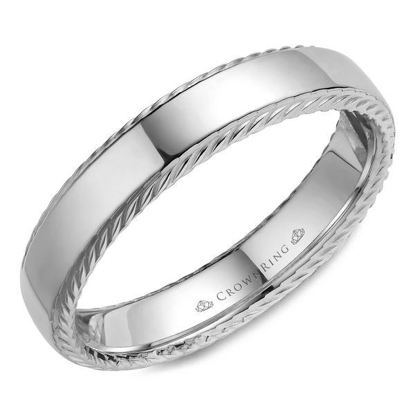 Crown Ring Polished Rope Men's Band Rolland's Jewelers Libertyville, IL