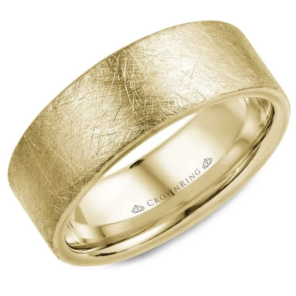 Crown Ring Brushed Men's Band Rolland's Jewelers Libertyville, IL