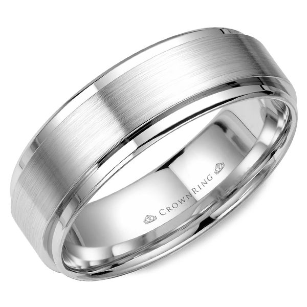 Crown Ring Satin Men's Band Rolland's Jewelers Libertyville, IL