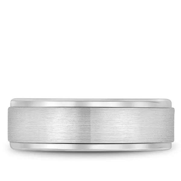 Bleu Royale Satin Men's Band Image 2 Rolland's Jewelers Libertyville, IL