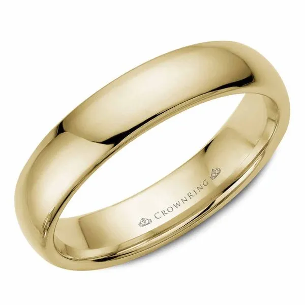 Crown Ring Traditional Gold Wedding Band Rolland's Jewelers Libertyville, IL