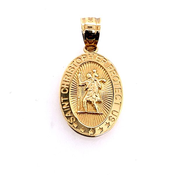 Gold Religious Medallion Rolland's Jewelers Libertyville, IL